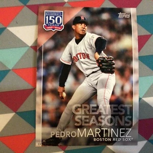 #112 Pedro Martinez Red Sox 5x7 Silber 04/49 hergestellt 2019 Topps 150 Jahre Beste - Bild 1 von 2