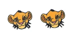 Pendientes de tachuelas de metal esmaltado Simba Face Lion King - Imagen 1 de 1