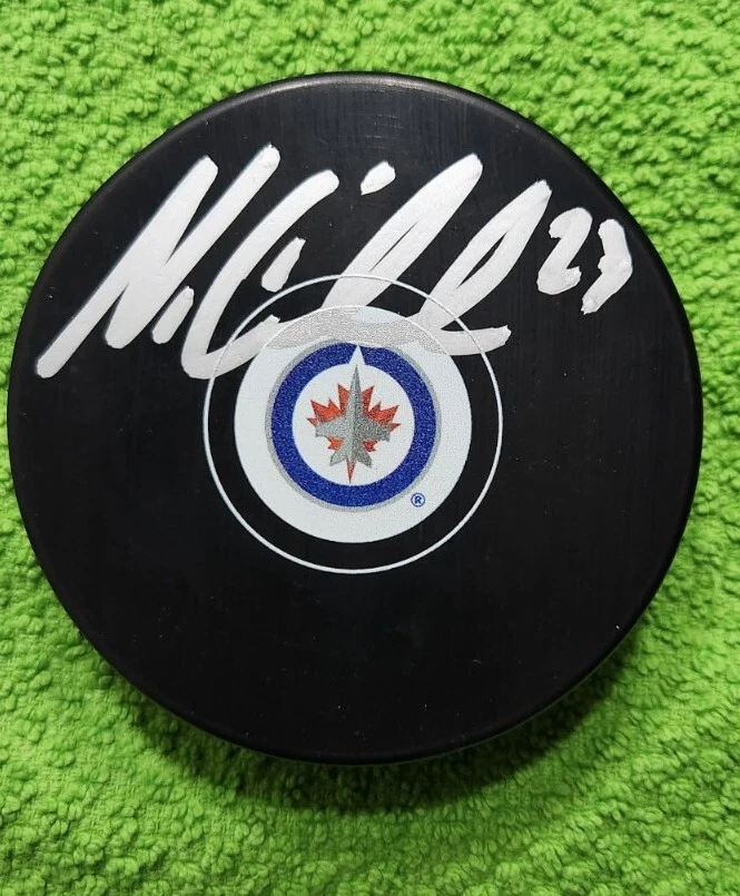 Disco con logotipo de Winnipeg Jets autografiado firmado por Nikolaj Ehlers  Foto 1 de 1