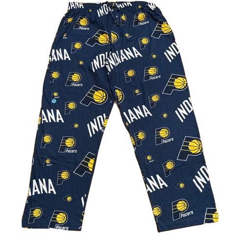 Indiana Pacers LOGO Pajama Pants Mens XL Blue NBA Basketball Sleepwear Sideline Cover