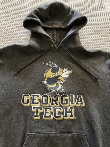 Georgia Tech Yellow Jackets Hoodie Sweatshirt (S) Pre-owned by Champion Cover