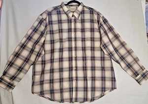 2XLarge Mens Munsingwear  Wrinkle Free Black Tan Plaid Dress Shirt Button Down - Picture 1 of 4