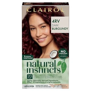 Clairol Natural Instincts Demi-Permanent Hair Dye, 4RV Dark Burgundy Hair... - Picture 1 of 11