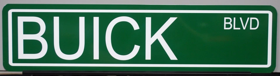 BUICK BLVD Metal Street Sign Pontiac GS Grand National V6 Turbo Skylark Riviera Foto 1 de 1