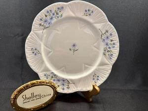 SHELLEY  BLUE ROCK    LUNCH  PLATE  9 1/4"    DAINTY SHAPE  13591  BLUE TRIM - Picture 1 of 3