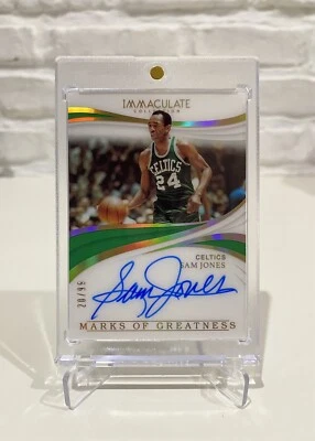 2018-19 Immaculate SAM JONES Marks of Greatness /99 AUTO Celtics HOF MINT RARE! - Image 1 of 4