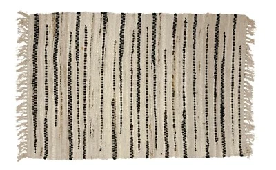 Sturbridge Rag Rug Carpet Runner in Neutral Stone Color, 24 x 72 In, 100% Cotton - Изображение 1 из 2