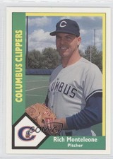 1990 CMC AAA Columbus Clippers Green Backs Rich Monteleone #8 Rookie RC