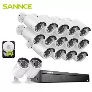 SANNCE 5MP POE Cámara IP Cámara de Vigilancia 10CH/16CH 8MP 4K NVR Audio Bidireccional - Imagen 1 de 19