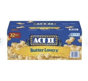 ACT II Butter Lovers Microwave Popcorn (2.75 oz., 32 pk.) FREE SHIPPING - Picture 1 of 4