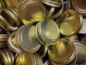 METAL LIDS (70-400) for 9 oz Straight-Sided Glass Jars (12-24-48-96 count) - Picture 1 of 8