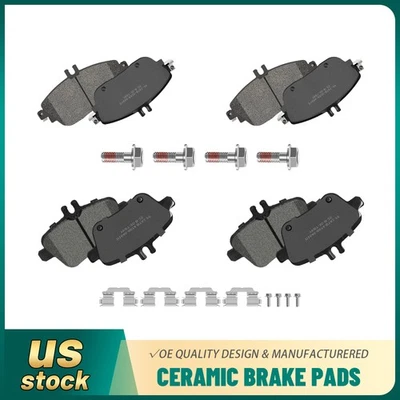 Pastillas de freno delanteras traseras de cerámica con hardware para Benz B180 B250e Gla250 2015-2020 Foto 1 de 4