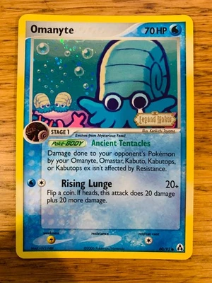 NEAR MINT! Omanyte (60/92) Stamped Reverse Holo EX Legend Maker Pokemon Card! - Image 1 of 4