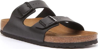 Birkenstock BF Arizona Sandale À Doublé Boucle Pour Femme En Noir UK 2 - 12 - Photo 1/4