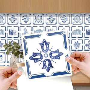24 Pcs 15Cm(6") Tile Stickers Peel and Stick Backsplash Self-Adhesive Removeable - Picture 1 of 12