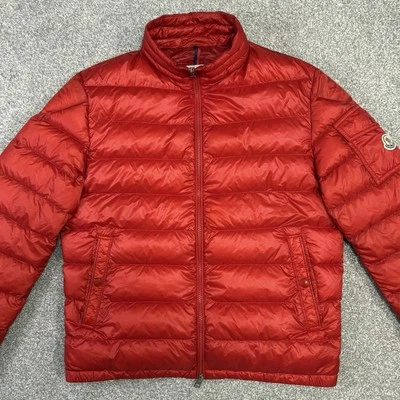 Moncler Lambot Red Puffer Jacket Size 3 Medium 100% Authentic - Image 1 of 4