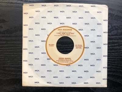 Barbara Mandrell I DON'T WANT TO BE RIGHT 1978 MCA 45 rpm single EX - Image 1 of 4