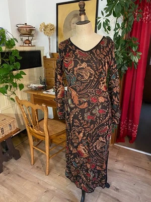 PERUVIAN CONNECTION Madero Maxikleid Strick Rosen-neu Gr. XS = 36 - Bild 1 von 4