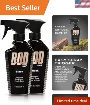 Irresistible Black Body Spray - Potent Masculine Fragrance, 2 Pack, 8 fl oz Each - Imagem 1 de 4