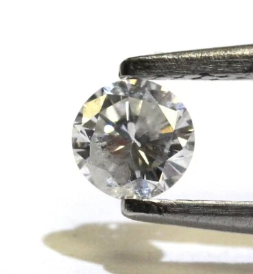 GIA loose certified .30ct I3 F round Natural brilliant diamond estate vintage - Image 1 of 4