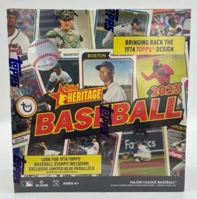 NEW 2023 Topps Heritage Baseball MLB Trading Cards Mega Box 138 Cards SEALED - Image 1 of 4