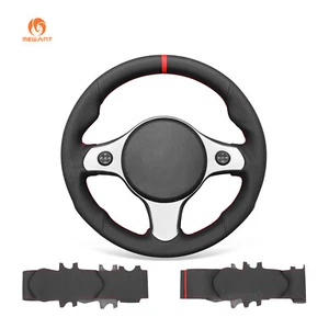 MEWANT DIY Funda de volante de cuero sintético negro para Alfa Romeo 159 TI Brera 2006-2011 - Imagen 1 de 9