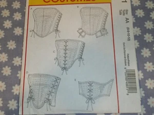 McCALL'S 4861 MISSES RENAISSANCE LACE UP CORSETS COSTUME PATTERN-UNCUT-6-12 - Picture 1 of 4