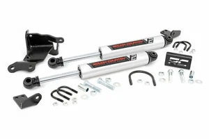 Rough Country Dual V2 Steering Stabilizer for Jeep Wrangler JL Gladiator JT 18+ - Picture 1 of 1