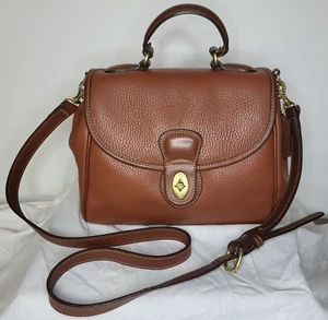 Coach J4M 4225 Sheridan Glenwood Brown Pebbled Leather Crossbody Purse Bag Vtg - Picture 1 of 24