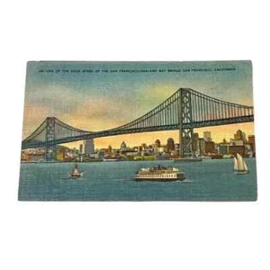 Postal Span of San Francisco Oakland Bay Bridge San Francisco California B560 - Imagen 1 de 2