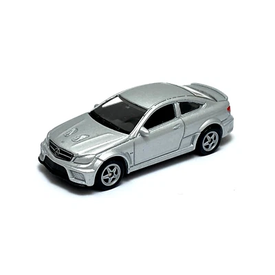 2012 Mercedes-Benz C63 AMG Coupe W204 Silver Welly 1:60 1:64 Scale Toy Car 52335 - Image 1 of 3