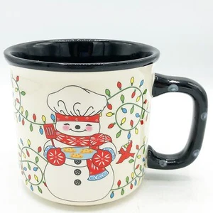 Temptations by Tara Snowman Baker Mug Black Interior - Picture 1 of 8