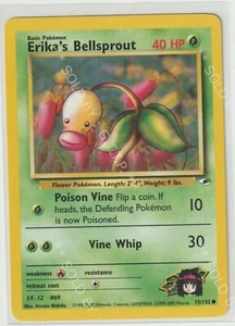 POKEMON GYM HEROES - TARJETA ERIKA'S BELLSPROUT 75/132 CASI NUEVA - P&P GRATIS - Imagen 1 de 1