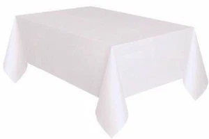 White Plastic Party Table cover (137x274 cm) - Picture 1 of 1