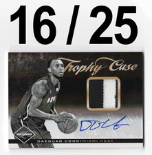2011 DAEQUAN COOK Limited Trophy Case 2 Color Patch Auto Card #9 MIAMI HEAT