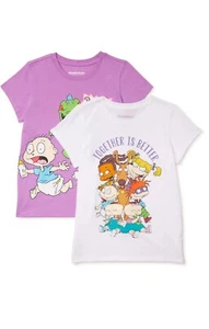 Girl’s Nickelodeon Rugrats Graphic S/S Tees, 2-Pack, Size 7/8 & 14/16 available - Picture 1 of 4