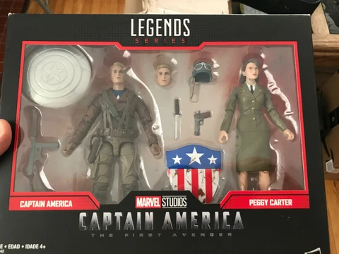 Marvel Legends 6" MCU 80 Years Captain America Peggy Carter First Avenger 2 Pack Cover