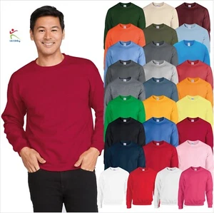 Gildan Heavy Blend Crew Neck Men's Plain Sweatshirt Soft Jersey Jumper S - 5XL - Picture 1 of 63