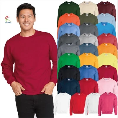 Gildan Heavy Blend Crew Neck Men's Plain Sweatshirt Soft Jersey Jumper S - 5XL - Image 1 of 4