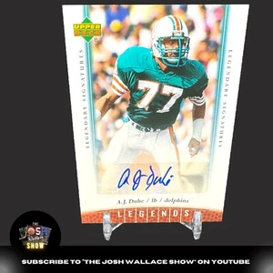 2006 UD Legends Football “Legendary Signatures” AJ Duhe AUTO DOLPHINS - Picture 1 of 2