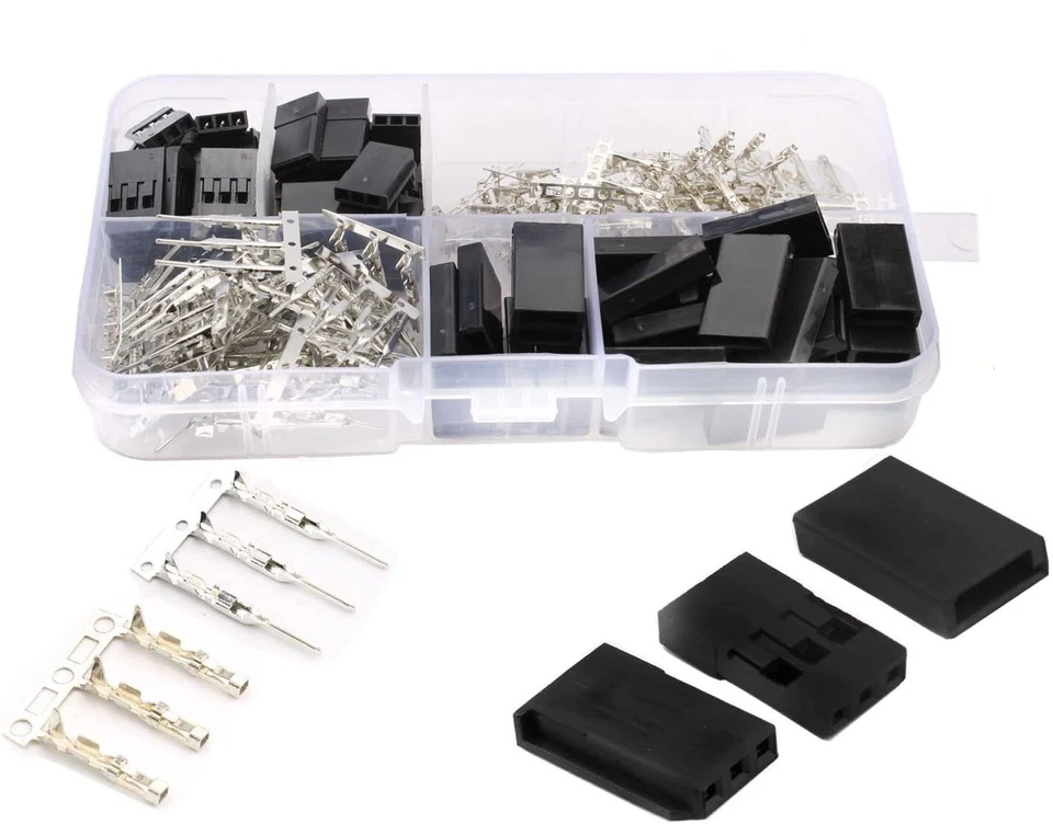 30er Set JR Servo Stecker 3-Pin 2,54 mm für RC Drohnen, Helis & Autos - Bild 1 von 4