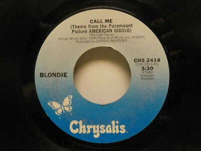 Blondie: Call Me / Call Me ( Instrumental ), 45 RPM, VG+ (E2) Foto 1 de 2