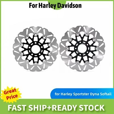 11.5" Front Rear Brake Rotors for Harley Sportster 883 1200 FXST Softail 00-10 - Image 1 of 4