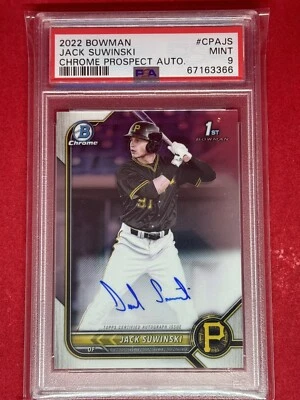 2022 Bowman Chrome 1st Auto Jack Suwinski!🔥 PSA 9! HOT! Pirates - Image 1 of 4