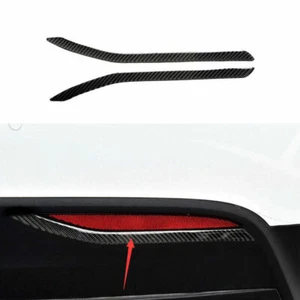 Real Carbon Fiber Rear Fog Lamp Light Strip Trim Fit For Tesla Model X 2016-2021 - Picture 1 of 6