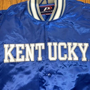 Vintage Pro Player Kentucky Wildcats Satin Jacket Blue Size XXL Quilted - Picture 1 of 13