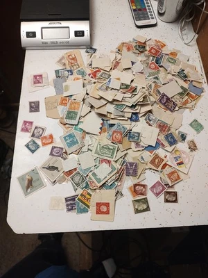 Large Lot Of Vintage Stamps From Around The World And USA Hitler Head WW2  - Image 1 of 4