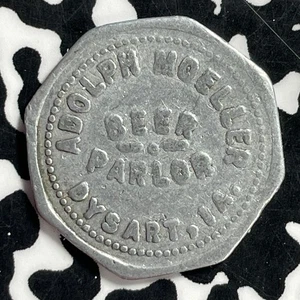U/D U.S. Dysart, Iowa Adolph Moeller Beer Parlor 5 Cents Trade Token Lot#A9714 - Picture 1 of 2