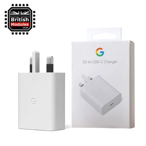 Adaptador de corriente Google 30W USB-C 3 pines cargador Reino Unido GA03499-GB enchufe pared - Imagen 1 de 5