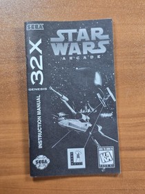 Star Wars Arcade StarWars Sega 32X Genesis Game Instruction Manual Only 